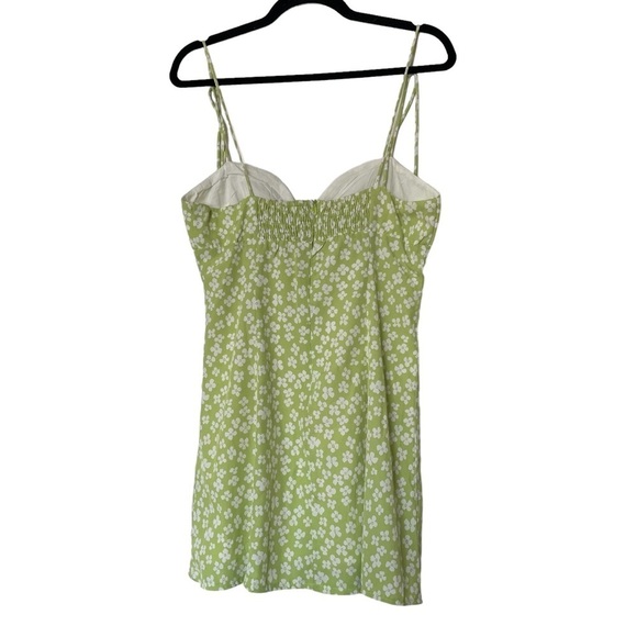 Princess Polly Lara Floral Green Mini Dress Size 8 - Picture 13 of 16